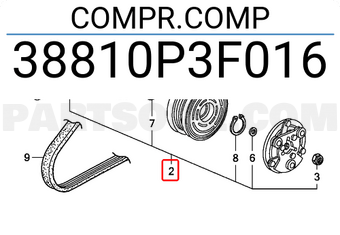 Honda 38810P3F016 COMPR.COMP