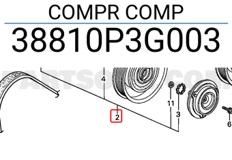 Honda 38810P3G003 COMPR COMP