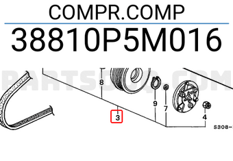 Honda 38810P5M016 COMPR.COMP