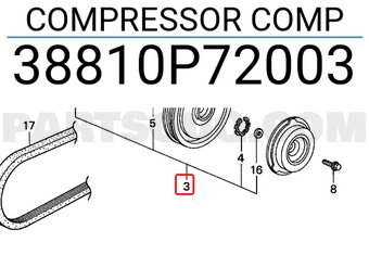 Honda 38810P72003 COMPRESSOR COMP