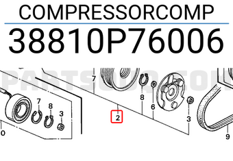 Honda 38810P76006 COMPRESSORCOMP