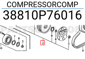 Honda 38810P76016 COMPRESSORCOMP