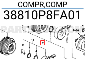 Honda 38810P8FA01 COMPR,COMP