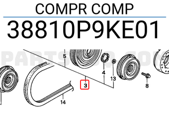 Honda 38810P9KE01 COMPR COMP