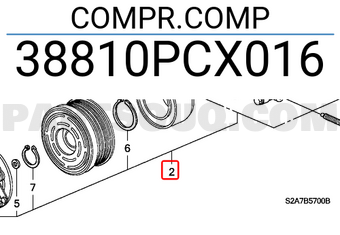 Honda 38810PCX016 COMPR.COMP