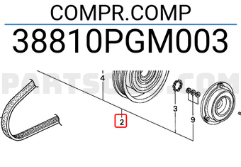Honda 38810PGM003 COMPR.COMP