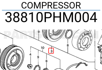 Honda 38810PHM004 COMPRESSOR