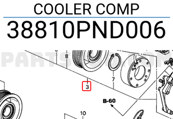 Honda 38810PND006 COOLER COMP