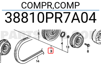 Honda 38810PR7A04 COMPR,COMP