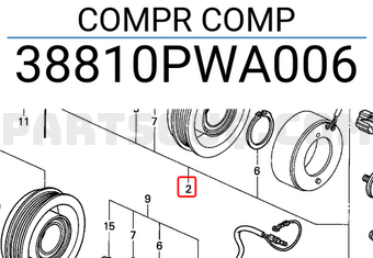 Honda 38810PWA006 COMPR COMP