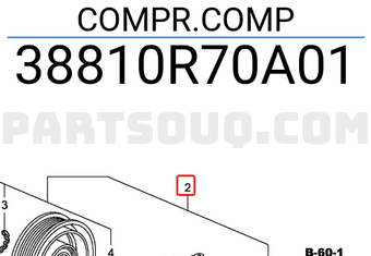 Honda 38810R70A01 COMPR.COMP