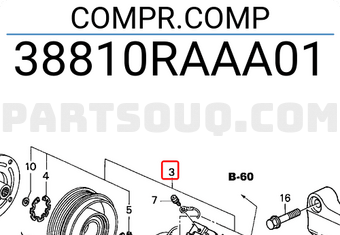 Honda 38810RAAA01 COMPR.COMP