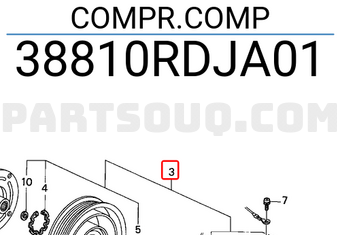 Honda 38810RDJA01 COMPR.COMP