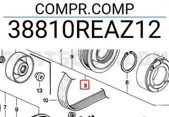 Honda 38810REAZ12 COMPR.COMP