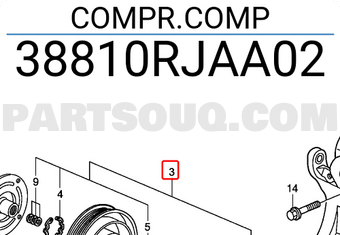 Honda 38810RJAA02 COMPR.COMP