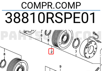 Honda 38810RSPE01 COMPR.COMP