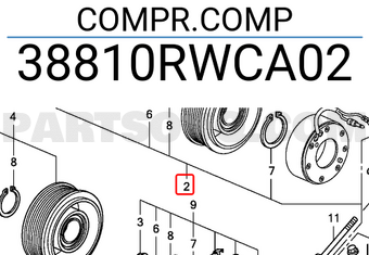 Honda 38810RWCA02 COMPR.COMP