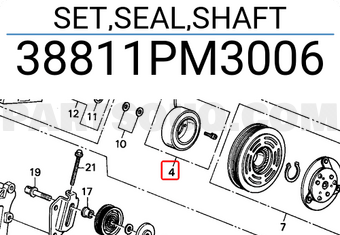 Honda 38811PM3006 SET,SEAL,SHAFT
