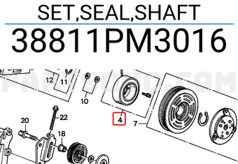 Honda 38811PM3016 SET,SEAL,SHAFT