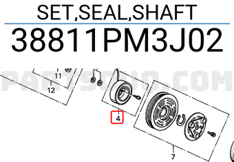 Honda 38811PM3J02 SET,SEAL,SHAFT