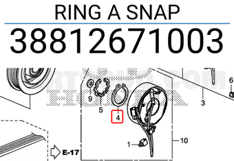 Honda 38812671003 RING A SNAP