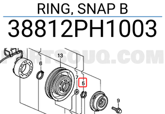 Honda 38812PH1003 RING, SNAP B