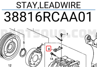 Honda 38816RCAA01 STAY,LEADWIRE