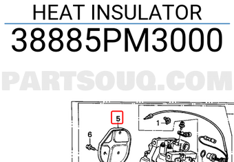 Honda 38885PM3000 HEAT INSULATOR