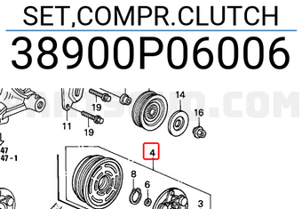 Honda 38900P06006 SET,COMPR.CLUTCH