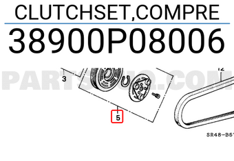 Honda 38900P08006 CLUTCHSET,COMPRE