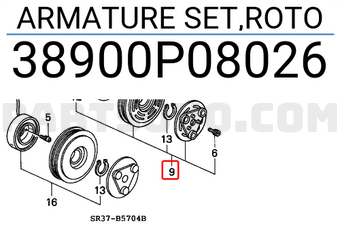 Honda 38900P08026 ARMATURE SET,ROTO