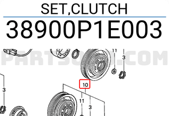 Honda 38900P1E003 SET,CLUTCH