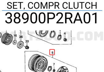 Honda 38900P2RA01 SET, COMPR CLUTCH