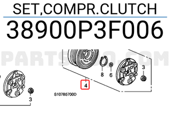 Honda 38900P3F006 SET,COMPR.CLUTCH