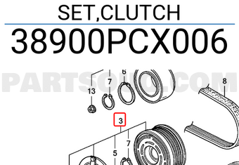 Honda 38900PCX006 SET,CLUTCH