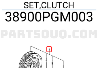 Honda 38900PGM003 SET,CLUTCH