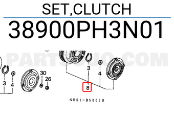 Honda 38900PH3N01 SET,CLUTCH