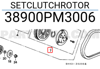 Honda 38900PM3006 SETCLUTCHROTOR