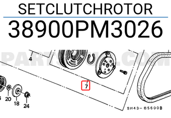 Honda 38900PM3026 SETCLUTCHROTOR