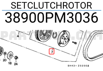 Honda 38900PM3036 SETCLUTCHROTOR