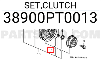 Honda 38900PT0013 SET,CLUTCH