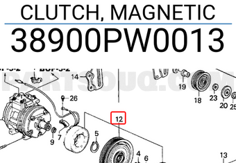 Honda 38900PW0013 CLUTCH, MAGNETIC