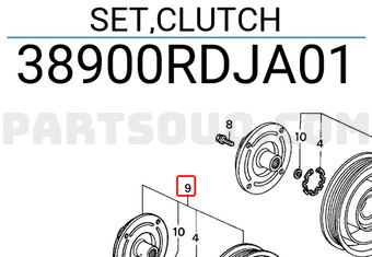 Honda 38900RDJA01 SET,CLUTCH