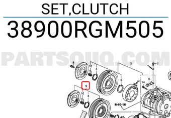 Honda 38900RGM505 SET,CLUTCH