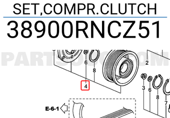 Honda 38900RNCZ51 SET,COMPR.CLUTCH