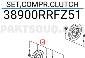 Honda 38900RRFZ51 SET,COMPR.CLUTCH