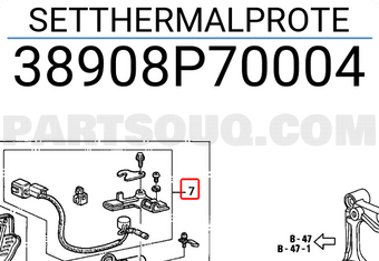 Honda 38908P70004 SETTHERMALPROTE