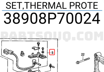 Honda 38908P70024 SET,THERMAL PROTE