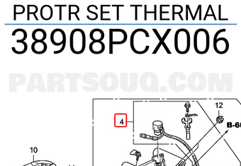 Honda 38908PCX006 PROTR SET THERMAL
