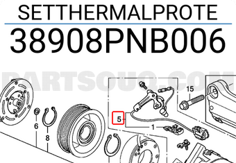 Honda 38908PNB006 SETTHERMALPROTE